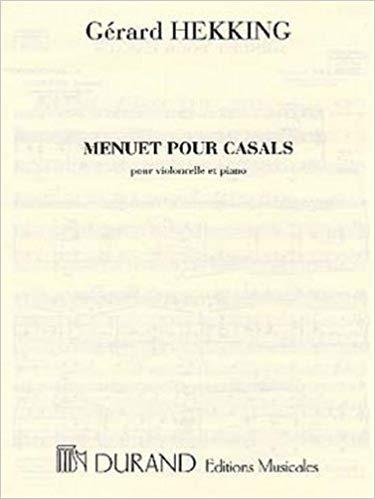 Menuet Pour Casals Vlc-Piano